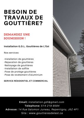 Entrepreneur gouttières Vaudreuil-Dorion