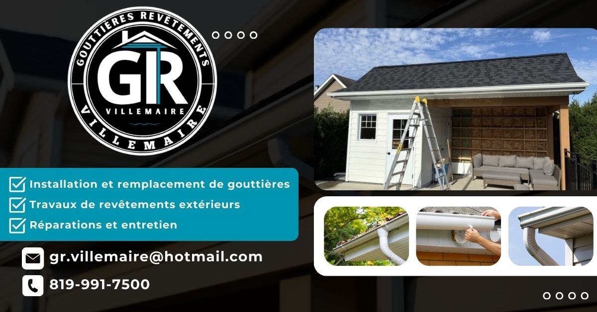 Bannière Gouttières et Revêtements Villemaire