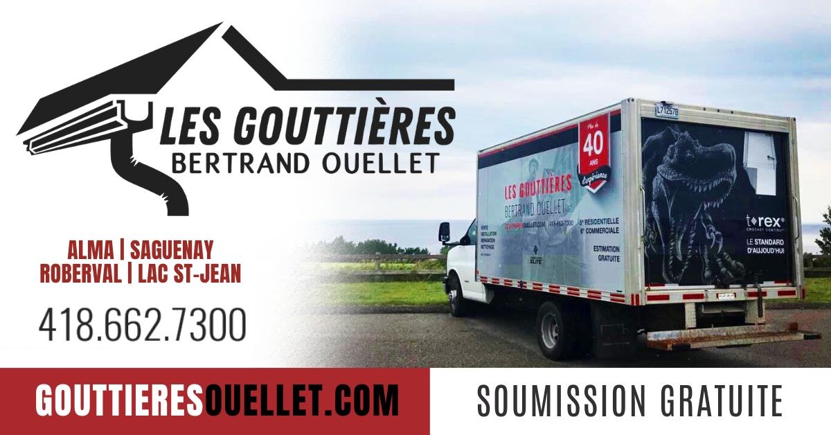 Bannière Gouttières Bertrand Ouellet